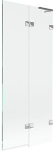 Mexen Lunar L, kétszárnyú kádparaván jobb oldali 80 x 150 cm, átlátszó üveg, króm, 897L-080-100-01-00-P