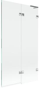Mexen Lunar L, kétszárnyú kádparaván jobb oldali 100 x 150 cm, átlátszó üveg, króm, 897L-100-100-01-00-P