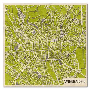 Wiesbaden 3D fa várostérkép fali dekoráció – Natura Products
