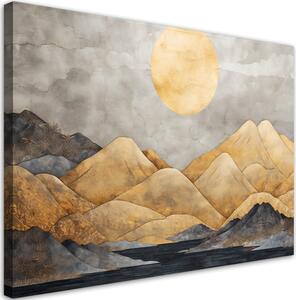Gario Vászonkép Japán táj arany hegyek Méret: 60 x 40 cm