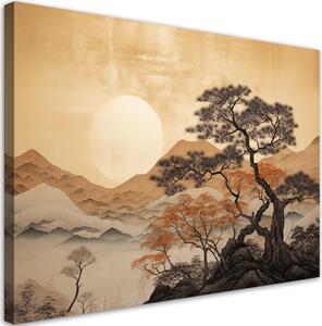 Gario Vászonkép Kilátás az arany hegyekre Japánban Méret: 60 x 40 cm