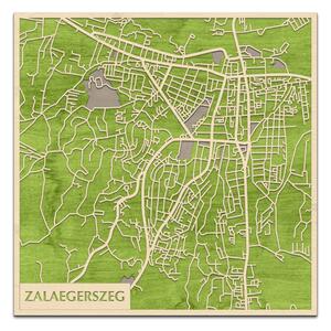 Zalaegerszeg 3D fa várostérkép fali dekoráció – Natura Products