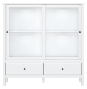 Alacsony vitrin 2W2S, fehér, OLJE