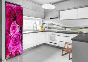 Hűtő matrica Rózsaszín rózsa