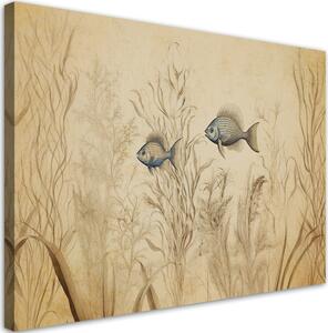 Gario Vászonkép Vízi növények halakkal Méret: 60 x 40 cm