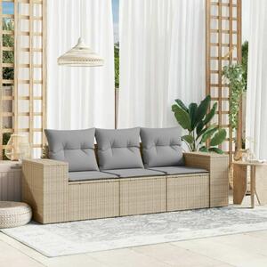 VidaXL Polyrattan Kerti Ülőgarnitúra - 3 részes - Bézs