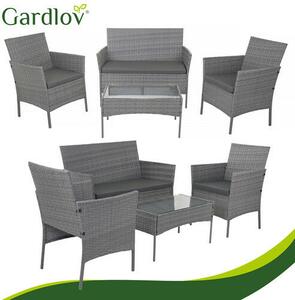 Gardlov rattan kerti bútor sötétszürke-szürke 26907