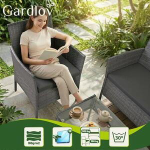 Gardlov rattan kerti bútor sötétszürke-szürke 26907