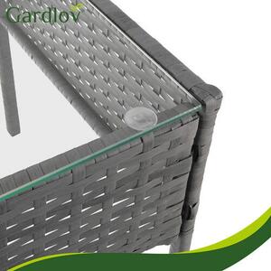 Gardlov rattan kerti bútor sötétszürke-szürke 26907