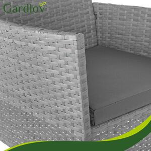 Gardlov rattan kerti bútor sötétszürke-szürke 26907