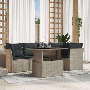 VidaXL Polyrattan Kerti Ülőgarnitúra - 6 részes
