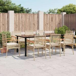 VidaXL Polyrattan Kerti Étkezőgarnitúra - 9 részes