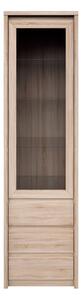 Vitrines szekrény, DTD laminált, tölgy sonoma, NORTY TYP 4