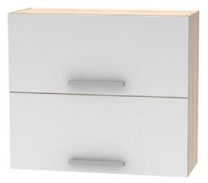 Billenő felsőszekrény 2DV, tölgy sonoma/fehér, NOVA PLUS NOPL-015-OH