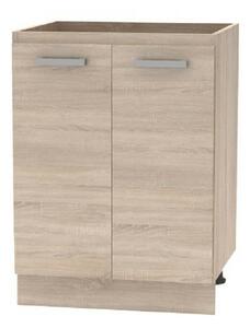 Alsószekrény 60 2DV, tölgy sonoma, NOVA PLUS NOPL-057-0S