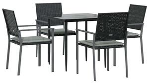 VidaXL Kerti Étkezőgarnitúra - 5 részes - Polyrattan és Acél