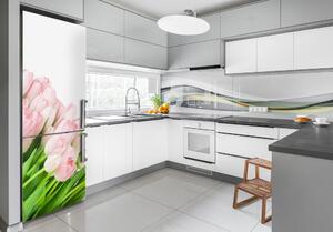 Matrica hűtőre Rózsaszín tulipánok