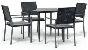 VidaXL Kerti Étkezőgarnitúra - 5 részes - Polyrattan és Acél