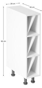 Alsószekrény, fehér, AURORA D20W