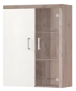 Vitrines faliszekrény, san marino/cream, CHERIS 4