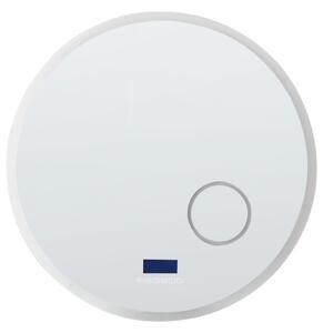 LED fürdőszobai tükör FIXIN 80 cm 80 cm Beépített Bluetooth Hangszóróval Ezüst