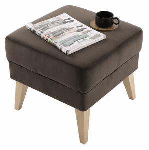 Puff, taupe-szürke-barna/bükk, RODEZA