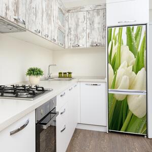 Matrica hűtőre Fehér tulipán