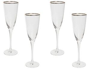 Négydarabos pezsgőspohár szett TOPAZ 250 ml Átlátszó