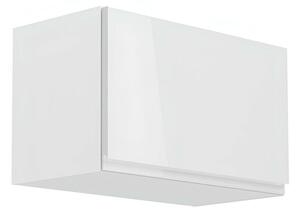 Felsőszekrény, fehér/fehér extra magasfényű, AURORA G60KN