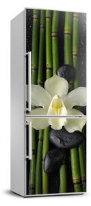 Matrica hűtőre Orchidea és bambusz