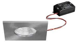 BRUMBERG LED-es süllyesztett reflektor BB21, nikkel 85 x 85 mm, be/ki IP65