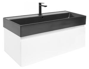 Fürdőszobaszekrény mosdókagylóval SAT B-WAY 99x30x45 cm fehér fényes BWAY100WU2BB