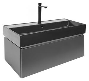 Fürdőszoba szekrény mosdóval SAT Feel 100x30x46 cm antracit SATFEEL100ANTU3B