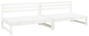VidaXL 2 db fehér kerti tömör fenyőfa középső kanapé 120 x 80 cm
