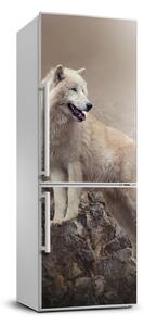 Matrica hűtőre Wolf egy szikla