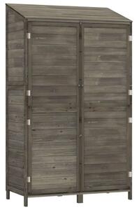 Antracit tömör fenyőfa kerti fészer 102x52x174,5 cm