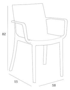 Odini Kerti Bútor Szett - 6+1 Fős - Grafit