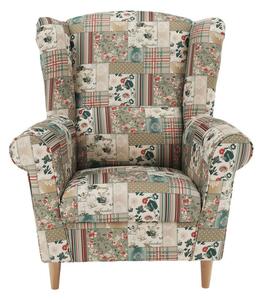 Füles fotel, szövet patchwork viorica 1, CHARLOT
