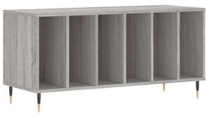 Szürke sonoma színű szerelt fa hanglemezszekrény 100x38x48 cm