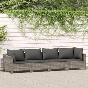 VidaXL Polyrattan Kerti Ülőgarnitúra - 4 részes - Szürke