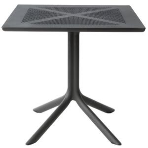 NARDI Antracitszürke műanyag kerti asztal Clipx 80 x 80 cm