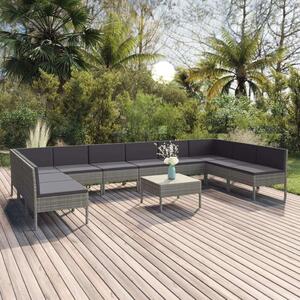 VidaXL Polyrattan Kerti Ülőgarnitúra - 11 részes