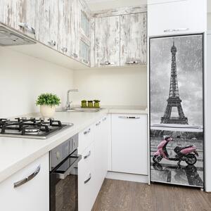Hűtőre ragasztható matrica Eiffel-torony robogó