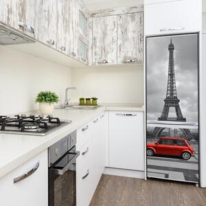 Hűtőre ragasztható matrica Eiffel-torony autó