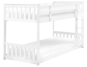 Fehér fa emeletes ágy 90 x 200 cm LAZER