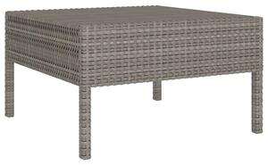 Polyrattan Kerti Bútorszett - 9 részes - Szürke