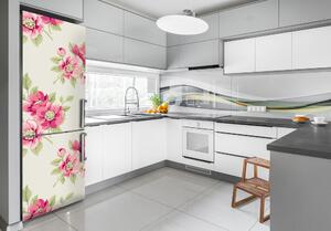 Hűtőre ragasztható matrica Rózsaszín virágok
