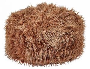 Barna műszőrme puff ⌀ 50 cm TUKKI