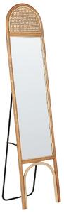 Állótükör BRUSSEY 170 cm Rattan Természetes
