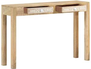 Tömör fehérített mangófa konzolasztal 110 x 30 x 75 cm
